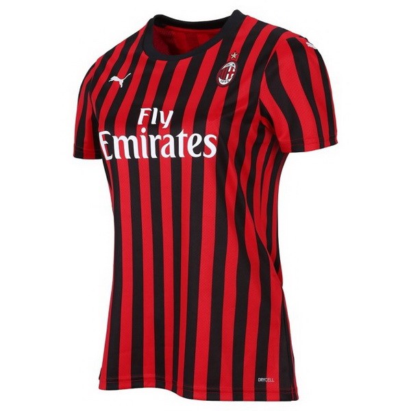 Camisetas AC Milan Primera equipo Mujer 2019-20 Rojo Negro